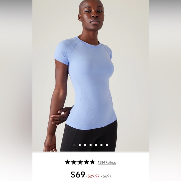Athleta Tops - Athleta Seamless Periwinkle Tee